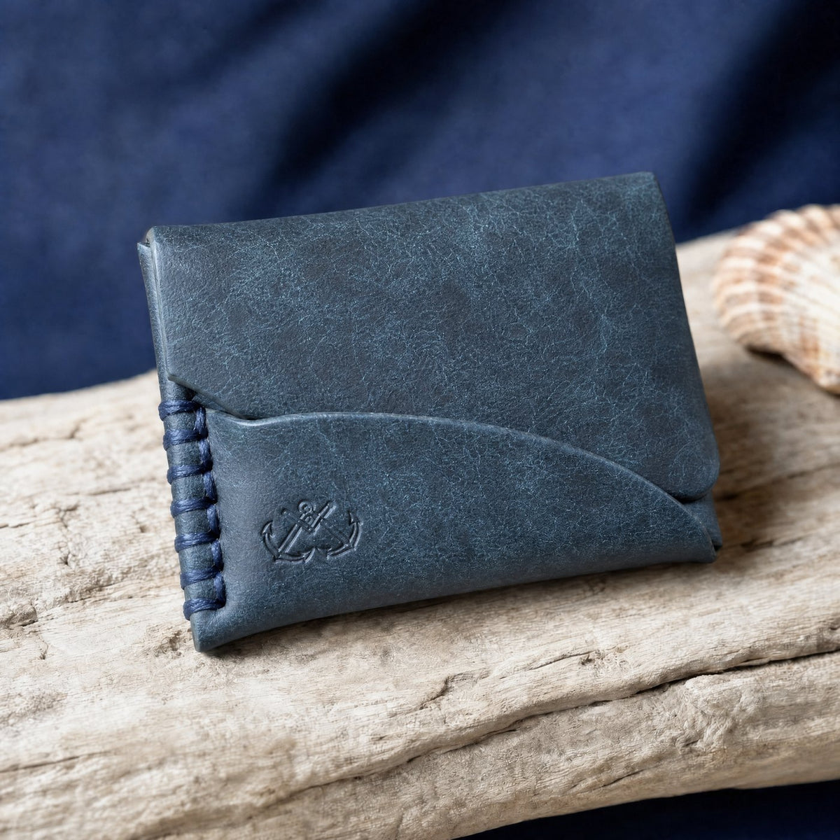 The Buccaneer in Navy Pueblo leather