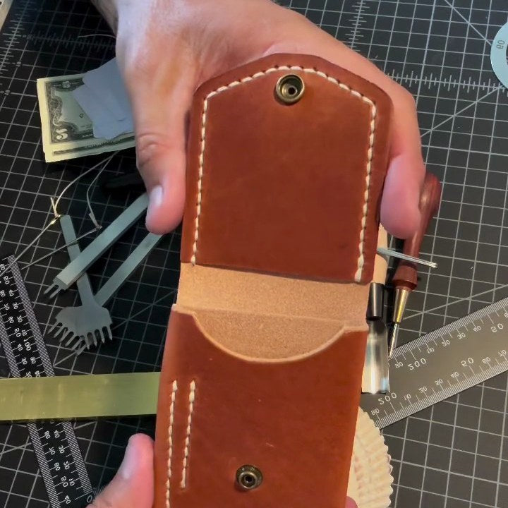 The Skipper open, showing the card pocket