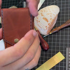 The Skipper with Ocean Blue stitching, closed